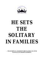 He sets the Solitary in Families - Sis. Deborah Meribole.pdf